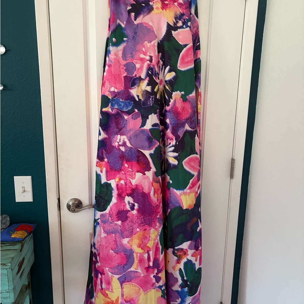 Peppermayo Carried Away Strapless Floral Dress - Pink and Purple - Picture 3 of 3